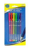 6-pack pastel series gel ink pens in assorted colours, 15cm length, 0.7mm tip – bulk stationery for schools and offices