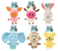 Cute plush animal series dog toy in assorted designs, 20x15x5.5cm – compact wholesale toy dog plush