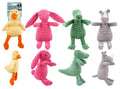 Jumbo squeaky corduroy plush animal dog toy in assorted colours, 25x18cm – premium-texture wholesale dog toy