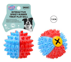 Interactive Spikey Rubber Treat Play Ball-7.5CM Diameter