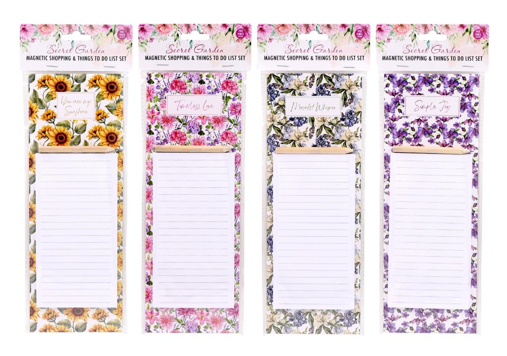Magnetic Shopping List/Things To Do - Sweet Garden Series