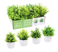 Decorative Artificial Potted Plant - Green Leaf