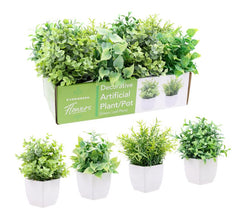 Decorative Artificial Potted Plant - Green Leaf (Style 2)