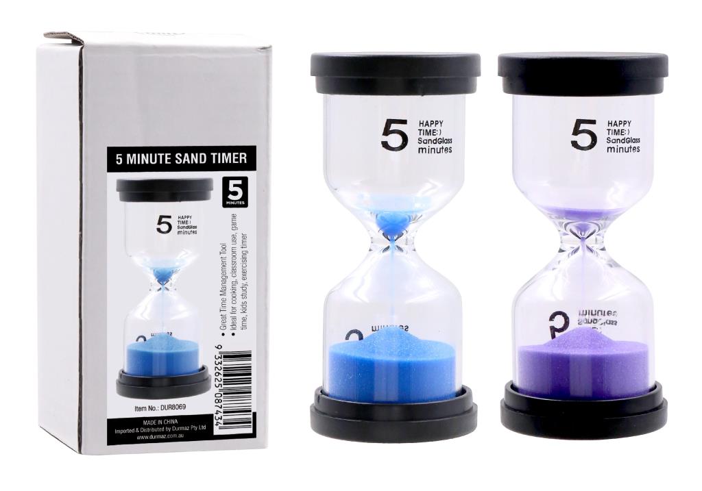 Sand  Hour Glass Timer  - 5 MINUTE SERIES -Colour Box