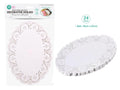 24PK White Paper Lace Oval Shaped Series Decorative Doilies - 19CM x 26.5CM