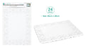 24PK White Paper Lace Rectangular Decorative Doilies - 32CM x 45CM