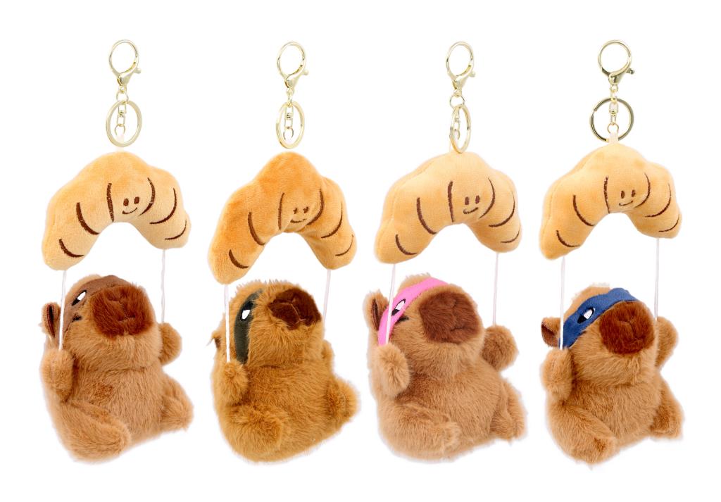 Meow Plush Keyring Series - Capibara/Croissant Mixed