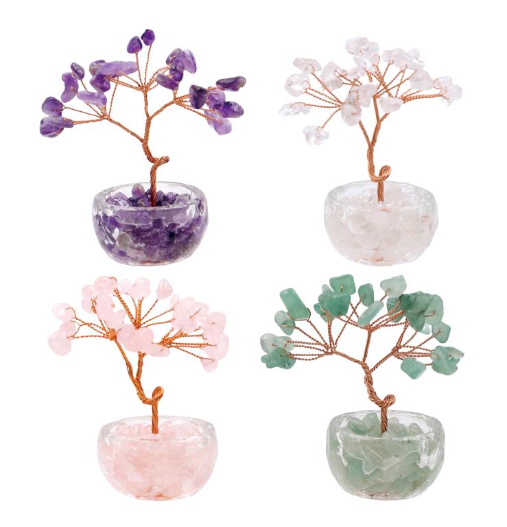 Decorative Crystal Fortune Tree - 8CM X 6CM