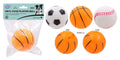 Vinyl interactive food dispensing ball dog puzzle toy 8cm diameter assorted colours – wholesale bulk pet toy