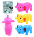 Vinyl squeaky elephant dog toy 17x10x7cm in assorted designs, new arrival puppy dog chew toy for wholesale