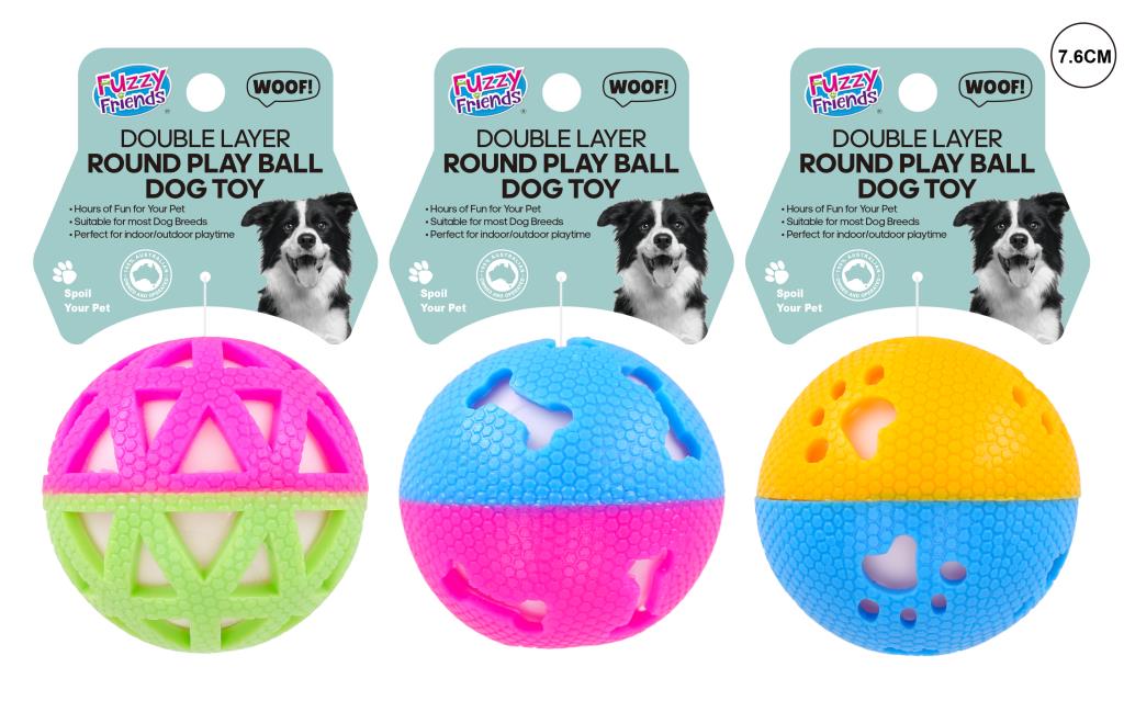 Heavy duty double layer round play ball 7.6cm in 4 assorted colours – suitable for schools and activity rooms