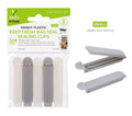 Small plastic bag seal clips 7cm in assorted colours, 5-pack, for sealing food bags in cafes and kitchens