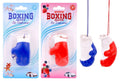 Mini boxing gloves shaped car air freshener, 8x4.8x3.2cm, assorted colours and scents, wholesale 12-pack