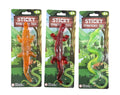 Sticky stretchy croc, snake and lizard novelty toys, 20 cm x 7 cm, assorted reptile designs for party bags
