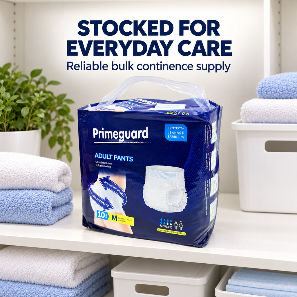 Primeguard medium incontinence underwear stocked for aged care and home care supply