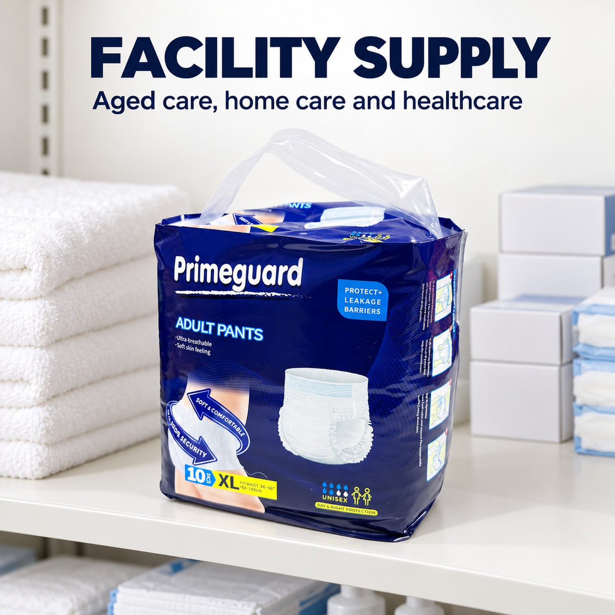 Primeguard XL incontinence underwear stocked for aged care and home care supply
