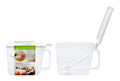 800ml condiment box with lid and spoon, large sauce container for catering buffet and takeaway service