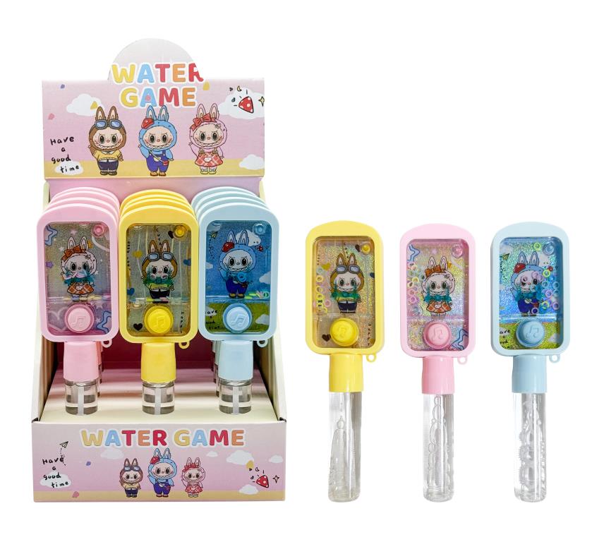 Lababu themed water game and bubble wand 22.5cm – 2-in-1 novelty toy for children's party bags