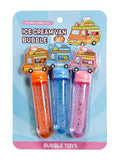 3-pack ice cream van themed bubble wands, 4.3x13.5cm – party bag toys for children's summer birthday parties