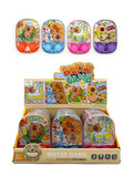 Handheld water ring game with capybara character design, compact 10.7x7.4cm water-filled ring toss toy