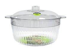 Crystal Serving Bowl with Lid - 2.7LTR