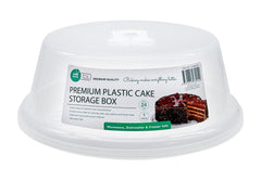 Premium Round  Plastic Cake Storage Box-27CM x 17CM