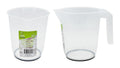 Clear 2-litre plastic measuring jug with anti-slip base, 19x17cm, for commercial kitchen and cafe use