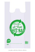 XXL heavy-duty reusable plastic shopping bags 40x70x20cm pack of 50 for bulk catering and event use