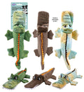 Squeaky plush colourful crocodile dog toy 30cm x 14cm – wholesale dog and squeaky toy range