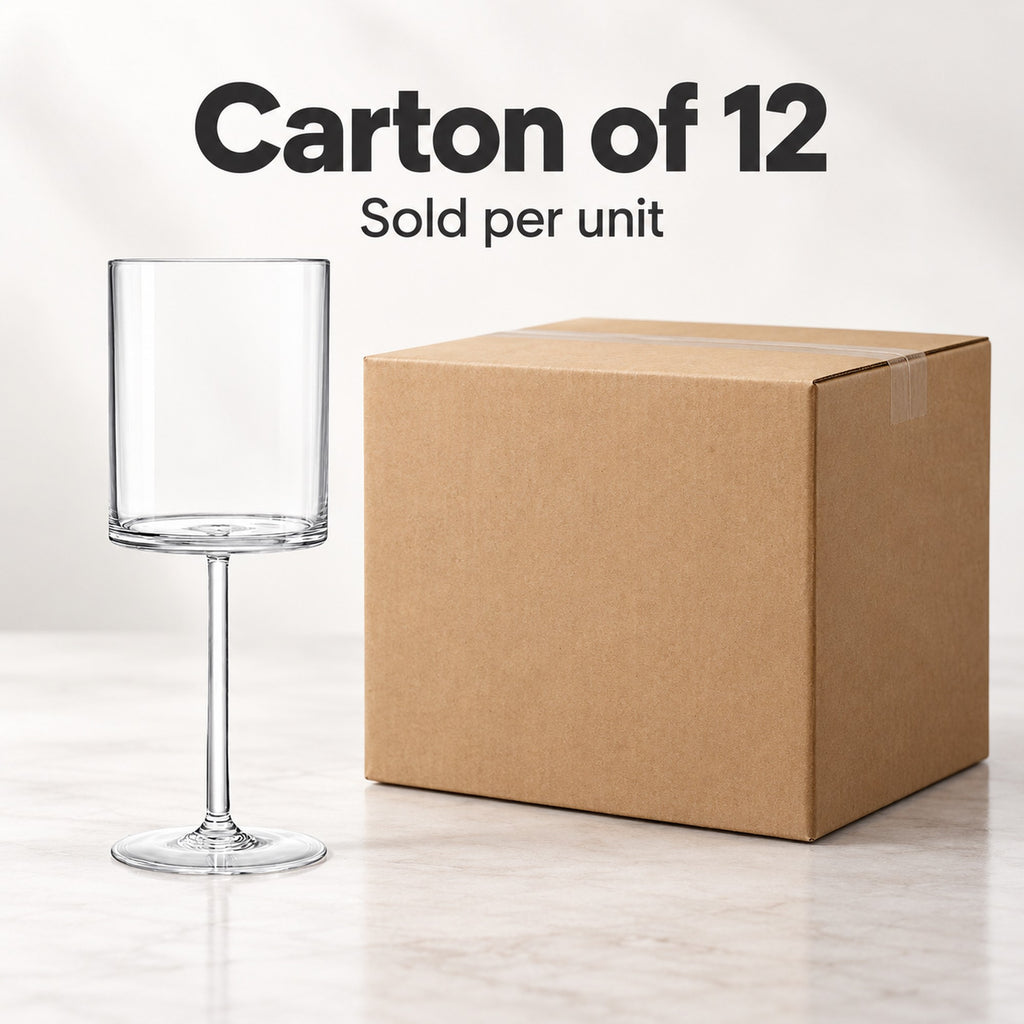 Acrylic plastic wine glasses sold per unit, wholesale carton of 12