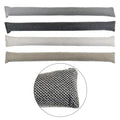Premium linen door snake 82cm x 7cm in assorted linen designs, sawdust and rock filled draft excluder for home