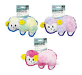 Novelty sheep shaped dog plush toy 23x16cm assorted designs for pet retail and gift wholesale