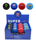 Superhero high bounce ball 6cm assorted – Captain America Spiderman Batman Superman party bag toy for kids