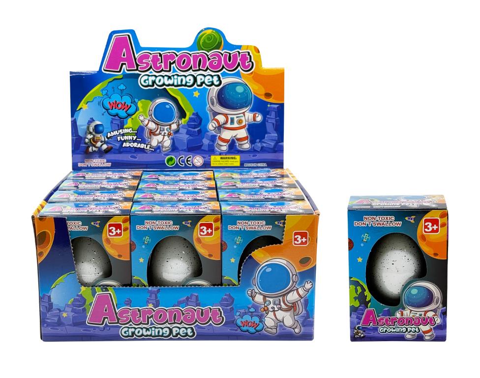 Astronaut growing pet novelty toy 4.5x6.5cm – space-themed party bag toy for children's STEM events