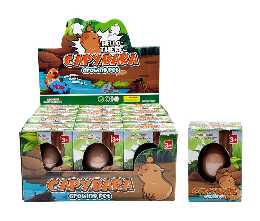 Capybara growing pet novelty toy 4.5x6.5cm – trending animal party bag filler for children