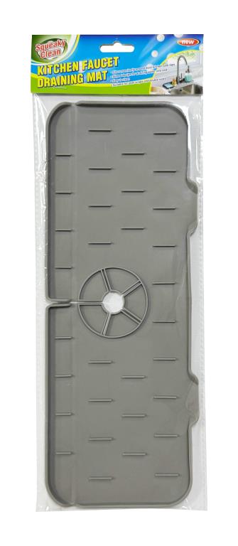 Kitchen faucet draining mat 37x14cm universal fit for sink-side bench protection in commercial kitchens