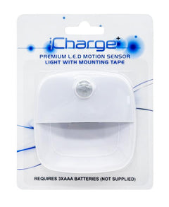 Square LED Motion Sensor Light - Battery Powered Stick-On Puck