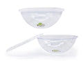 Extra-large 30cm clear plastic salad bowl with airtight lid, suitable for large catering buffets and banquet service