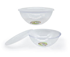 Premium Plastic Serving Bowl with Airtight Lid - Medium (20cm)