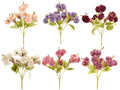Artificial allium 15-head 5-stem bunch 30cm assorted colours wholesale decorative flowers DPack