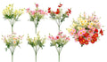Artificial daisy 21-head 7-stem bunch 36cm assorted colours wholesale decorative flowers DPack