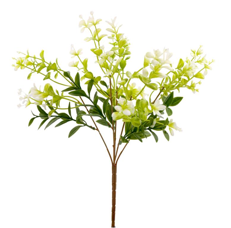 Artificial greenery stems Series 1 mixed foliage bunch, 5 stems 38cm, faux plants wholesale pack of 24