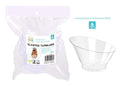 6-pack clear plastic slanted large dessert tumblers 10.6x6.8cm for cafe dessert service and events