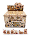 Capybara collectible blind box 4x3cm sealed mystery figures, 6 assorted per display - wholesale carton of 24