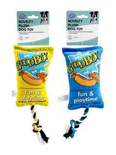 Plush Hot Dog Squeaky Dog Toy - Novelty Snack Series