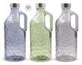 1LTR Coloured Ripple Series Glass Water Bottle W/Handle - wholesale bulk packaging | DPack