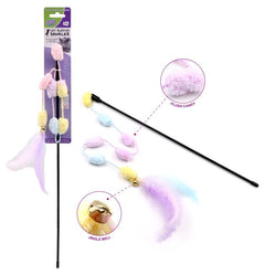Tassel Cotton Candy Cat Dangler with Bell -  50CM