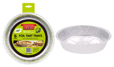 5PK Foil Tart Trays -  21CM Diameter x 4CM - wholesale bulk packaging | DPack