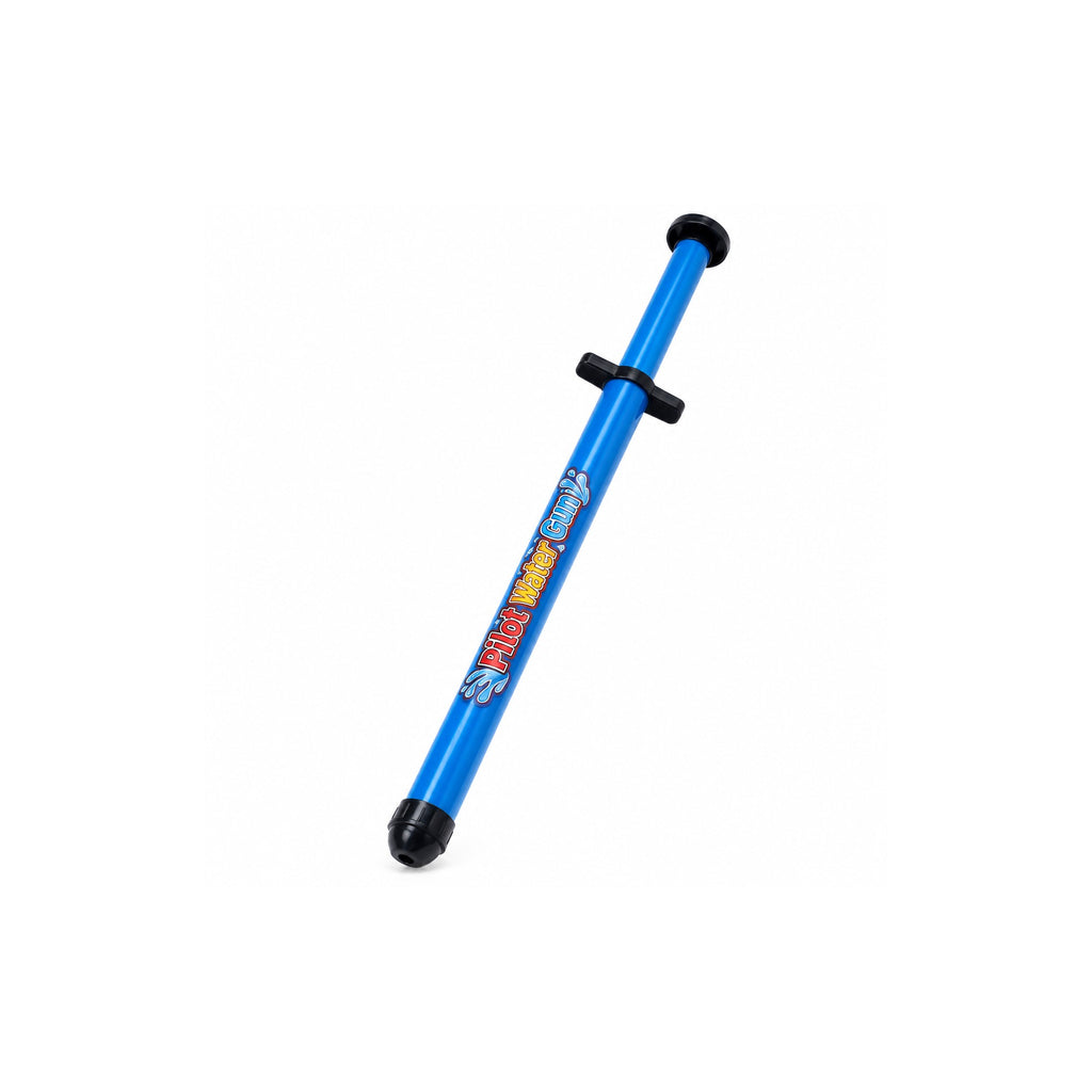 Pilot 42cm pump-action water gun in blue, single unit, on a white background