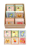 Square paper drink coasters with Mojito, Aperol Spritz and Tequila Sunrise retro illustrated designs, 9.5x9.5cm